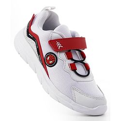 Pine Kids Marvel Velcro Closure Sneakers With Spider Man Print - Red & White