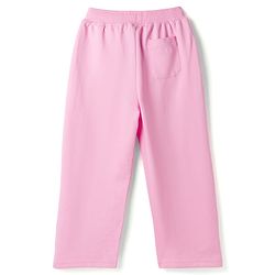 Pine Kids Looper Knit Full Raglan Sleeves Text Printed Hooded Winter Wear Sweat Jacket  & Lounge Pant Set - Pink
