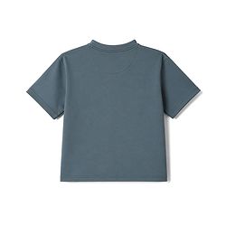 Pine Kids Looper Knit Half Sleeves Solid T-Shirt & Shorts Set - Charcoal Grey