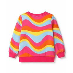 Pine Kids 100% Cotton Knit Full Sleeves Printed Sweatshirt - Dark Pink