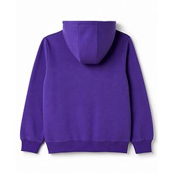Pine Kids 100% Cotton Knit Full Sleeves Star Sequinned Hooded Sweatjacket - Purple