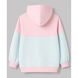 Pine Kids Cotton Knit Sweatshirts with Full Sleeves and Floral Embroidery - Pink & Sea Green