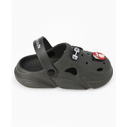 Pine Kids Backstrap Closure Clogs With Applique - Dark Green