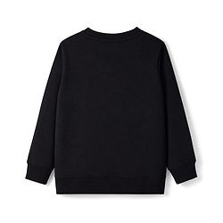 Pine Kids Cotton Mix Knit Full Sleeves Sweatshirt with Explore Text Foil Print in Black