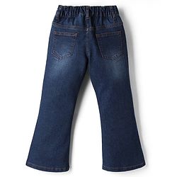 Pine Kids Denim Woven Full Length Washed Flared Jeans - Navy Blue