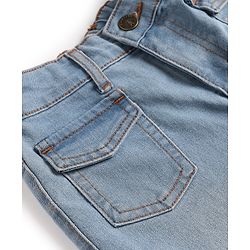 Pine Kids Denim Woven Full Length Washed Flared Jeans - Navy Blue