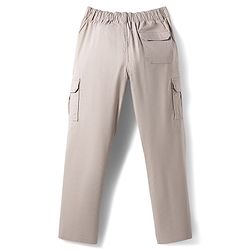 Pine Kids Cotton Elastane Woven Full Length Solid Trouser - Beige