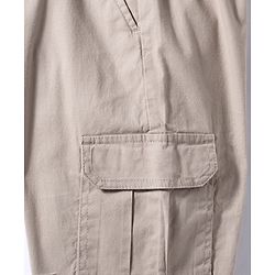 Pine Kids Cotton Elastane Woven Full Length Solid Trouser - Beige