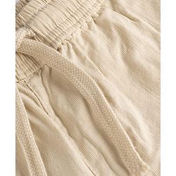 Pine Kids Woven Full Length Solid Trouser With Cargo Pockets - Beige