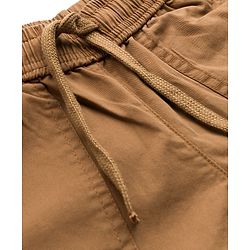 Pine Kids Cotton Elastane Woven Full Length Solid Trouser With Cargo Pockets - Brown