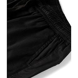 Pine Kids Woven Full Length Solid Colour Trouser with Cargo Pockets - Black