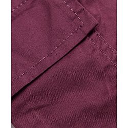 Pine Kids Cotton Elastane Woven Above Knee Length Solid Colour Shorts with Cargo Pockets - Dark Red