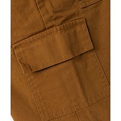 Pine Kids Woven Above Knee Length Solid Colour Shorts - Bronze