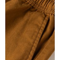 Pine Kids Woven Above Knee Length Solid Colour Shorts - Bronze