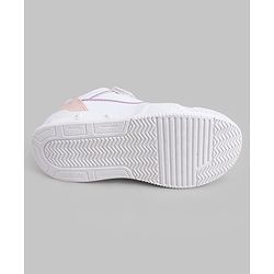 Pine Kids Casual Shoes with Velcro Closure - White & PInk