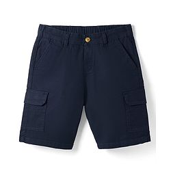 Pine Kids Cotton Elastane Woven Above Knee Length Solid Shorts - Navy Blue