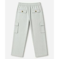 Pine Kids Cotton Elastane Woven Full Length Cargo Pocket Trousers Pant - Grey