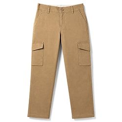 Pine Kids Cotton Elastane Woven Full Length Solid Color Trouser with Cargo Pockets - Beige