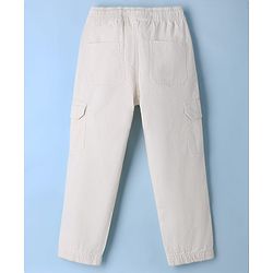 Pine Kids Cotton Elastane Woven Full Length Trouser In Khaki