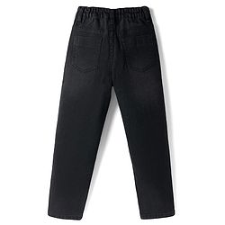 Pine Kids Denim Woven Full Length Solid Colour Jeans - Black