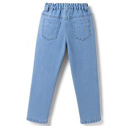 Pine Kids Denim Woven Full Length Washed Jeans - Blue