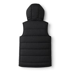 Pine Kids Woven Sleeveless Hooded Padded Winter Jacket - Black