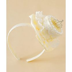 Pine Kids Hair Bands With Applique Free Size-White