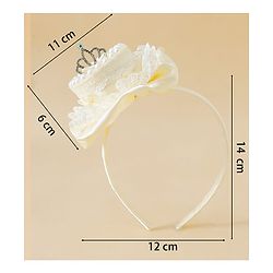 Pine Kids Hair Bands With Applique Free Size-White