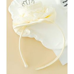 Pine Kids Hair Bands With Applique Free Size-White