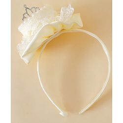Pine Kids Hair Bands With Applique Free Size-White