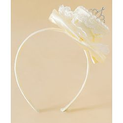 Pine Kids Hair Bands With Applique Free Size-White