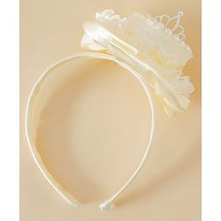 Pine Kids Hair Bands With Applique Free Size-White