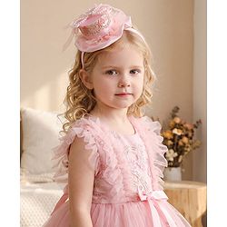 Pine Kids Hair Bands With Applique Free Size-Pink