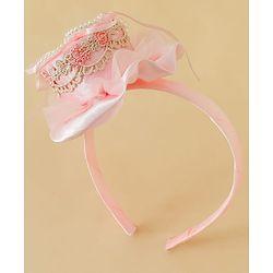 Pine Kids Hair Bands With Applique Free Size-Pink