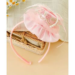 Pine Kids Hair Bands With Applique Free Size-Pink