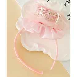 Pine Kids Hair Bands With Applique Free Size-Pink