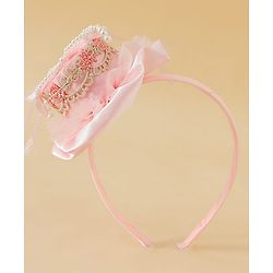 Pine Kids Hair Bands With Applique Free Size-Pink