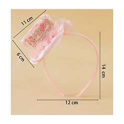 Pine Kids Hair Bands With Applique Free Size-Pink