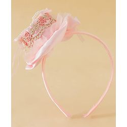 Pine Kids Hair Bands With Applique Free Size-Pink