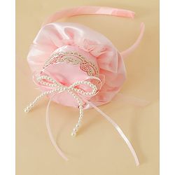 Pine Kids Hair Bands With Applique Free Size-Pink