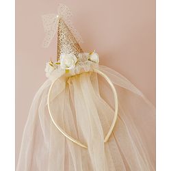 Pine Kids Hair Bands  With Applique Free Size - Beige