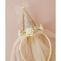 Pine Kids Hair Bands  With Applique Free Size - Beige