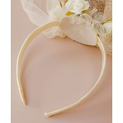 Pine Kids Hair Bands  With Applique Free Size - Beige