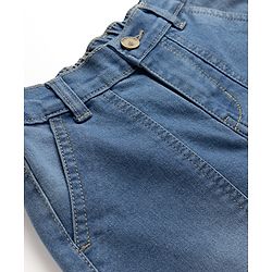 Pine Kids Cotton Elastane Denim Woven Full Length Jeans in Teal Blue