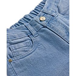 Pine Kids Denim Woven Full Length Washed Jeans - Light Blue