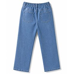 Pine Kids Denim Woven Full Length Washed Jeans - Light Blue