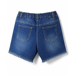 Pine Kids Denim Woven Above Knee Length Washed Shorts - Blue
