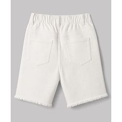 Pine Kids Denim Woven Above Knee Length Shorts -  White