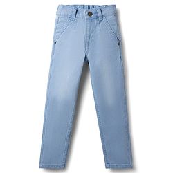 Pine Kids Denim Woven Full Length Washed Jeans - Light Blue