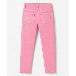 Pine Kids Denim Woven Ankle Length Solid Jeggings - Pink